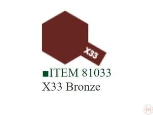 Tamiya - X-33 Bronze, 10ml cena un informācija | Modelēšanas un zīmēšanas piederumi | 220.lv