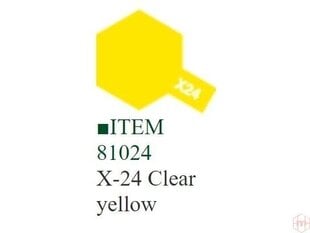 Tamiya - X-24 Clear yellow, 10ml cena un informācija | Modelēšanas un zīmēšanas piederumi | 220.lv