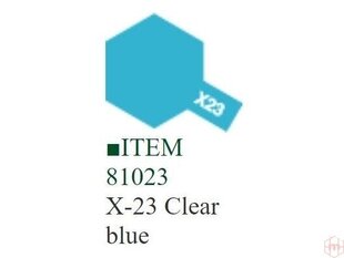 Краска Tamiya - X-23 Clear blue, 10 мл цена и информация | Принадлежности для рисования, лепки | 220.lv