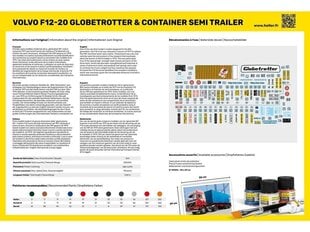 Heller - Volvo F12-20 Globe Trotter & Container Semi Trailer Starter Set, 1/32, 57702 cena un informācija | Konstruktori | 220.lv