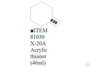 Tamiya - X-20A Acrylic thinner, 46ml cena un informācija | Modelēšanas un zīmēšanas piederumi | 220.lv