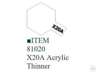 Tamiya - X-20A Acrylic thinner, 10ml cena un informācija | Modelēšanas un zīmēšanas piederumi | 220.lv