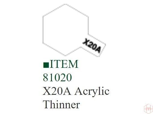 КраскаTamiya-X-20AAcrylicthinner,10мл