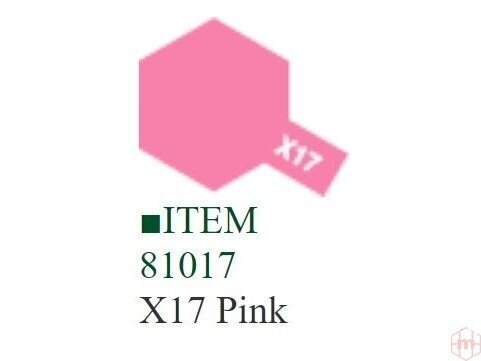 Tamiya - X-17 Pink, 10ml cena un informācija | Modelēšanas un zīmēšanas piederumi | 220.lv