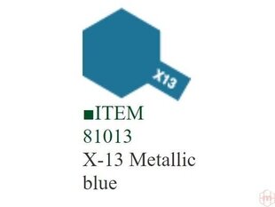 Краска Tamiya - X-13 Metallic blue, 10 мл цена и информация | Принадлежности для рисования, лепки | 220.lv