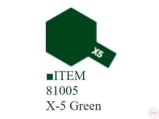 Tamiya - X-5 Green, 10ml cena un informācija | Modelēšanas un zīmēšanas piederumi | 220.lv