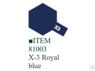 Краска Tamiya - X-3 Royal blue, 10 мл цена и информация | Принадлежности для рисования, лепки | 220.lv