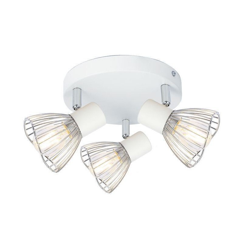 Candellux griestu lampa Fly 3, balta/sudrabainas krāsas цена и информация | Griestu lampas | 220.lv