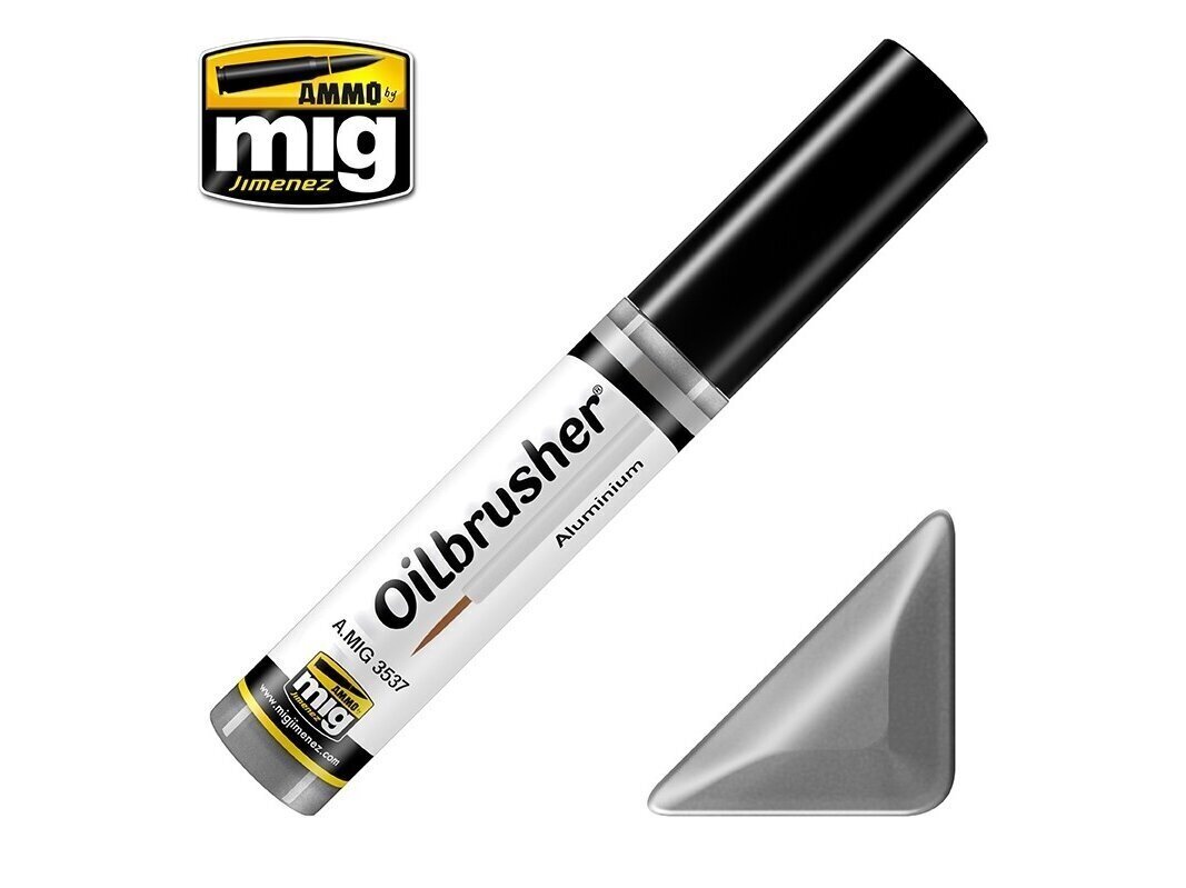 AMMO MIG - Oilbrusher - ALUMINIUM цена и информация | Modelēšanas un zīmēšanas piederumi | 220.lv