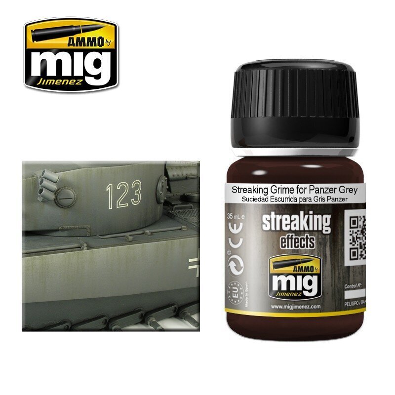 AMMO MIG - STREAKING GRIME FOR PANZER GREY, 35ml, 1202 cena un informācija | Modelēšanas un zīmēšanas piederumi | 220.lv