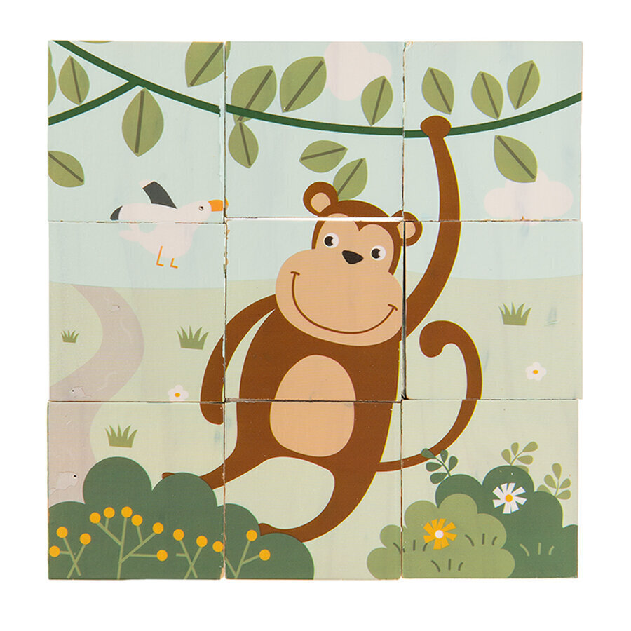 Klucīši-puzle Smiki Džungļi, 9 d. cena un informācija | Rotaļlietas zīdaiņiem | 220.lv