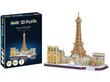 Revell - 3D Puzzle Paris Skyline, 00141 cena un informācija | Puzles, 3D puzles | 220.lv