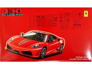 Пластиковая сборная модель Fujimi - Ferrari F430 Scuderia, 1/24, 12336 цена и информация | Kонструкторы | 220.lv