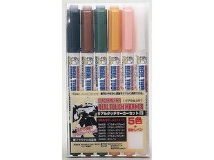 Mr.Hobby - Gundam Marker Real Touch Marker Set 2 marķieru komplekts, GMS-113 cena un informācija | Modelēšanas un zīmēšanas piederumi | 220.lv