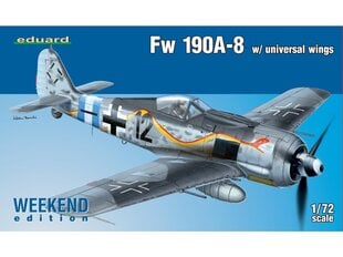 Eduard - Fw 190A-8 w/universal wings, Weekend Edition, 1/72, 7443 цена и информация | Kонструкторы | 220.lv