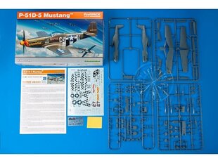 Сборная пластиковая модель Eduard - P-51D-5 Mustang, Profipack, 1/48, 82101 цена и информация | Конструкторы и кубики | 220.lv