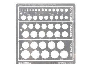 Tamiya - Modeling Template (Round, 1-12.5mm), 74150 cena un informācija | Modelēšanas un zīmēšanas piederumi | 220.lv