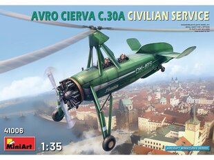 Miniart - Avro Cierva C.30A Civilian Service with Lithuanian decals, 1/35, 41006 цена и информация | Конструкторы и кубики | 220.lv