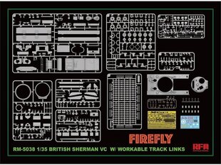 Rye Field Model - British Sherman VC Firefly, 1/35, RFM-5038 цена и информация | Kонструкторы | 220.lv