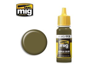 AMMO MIG - KHAKI GREEN Nº3 (BRITISH 1939-42), 17ml. 0113 cena un informācija | Modelēšanas un zīmēšanas piederumi | 220.lv