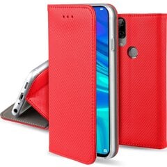 Перекидной чехол Moozy для Huawei P Smart 2019, Honor 10 Lite - Красный магнитный откидной футляр с держателем для карт и подставкой цена и информация | Чехлы для телефонов | 220.lv