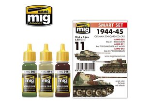 AMMO MIG - 1944-1945 GERMAN STANDARD COLORS. AMIG7141 cena un informācija | Modelēšanas un zīmēšanas piederumi | 220.lv