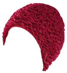 Frill swimcap wih plastic lining foam rubber headband 3448 40 red цена и информация | Шапочки для плавания | 220.lv