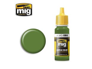 AMMO MIG - BRIGHT GREEN AMT-4, 17ml. 0080 cena un informācija | Modelēšanas un zīmēšanas piederumi | 220.lv