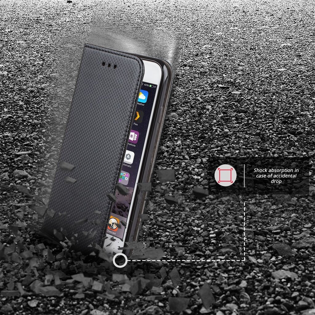 Moozy magnētisks telefona maciņš ar karšu turētāju un statīva funkciju saderīgs ar iPhone SE, iPhone 5s telefona modeli - Melns cena un informācija | Telefonu vāciņi, maciņi | 220.lv