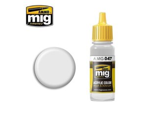 AMMO MIG - SATIN WHITE 17ml. 0047 цена и информация | Принадлежности для рисования, лепки | 220.lv