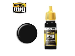 AMMO MIG - MATT BLACK, 17ml. 0046 cena un informācija | Modelēšanas un zīmēšanas piederumi | 220.lv