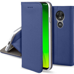 Перекидной чехол Moozy для Motorola Moto G7 Power - Темно-синий магнитный откидной футляр с держателем для карт и подставкой цена и информация | Чехлы для телефонов | 220.lv
