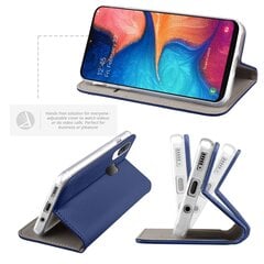 Moozy magnētisks telefona maciņš ar karšu turētāju un statīva funkciju saderīgs ar Samsung A20e telefona modeli - Tumši zils cena un informācija | Telefonu vāciņi, maciņi | 220.lv