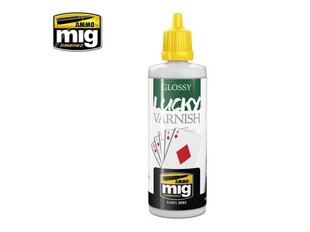 AMMO MIG - GLOSSY LUCKY VARNISH spīdīga akrila laka, 60ml. AMIG2053 cena un informācija | Modelēšanas un zīmēšanas piederumi | 220.lv