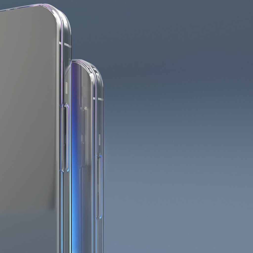 Moozy 360 grādu vāciņš saderīgs ar iPhone 12 Pro Max telefona modeli. Plāns, caurspīdīgs silikona materiāla, abpusējas aizsardzības telefona vāciņš цена и информация | Telefonu vāciņi, maciņi | 220.lv