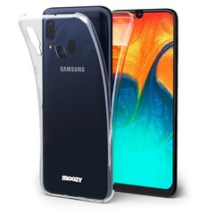 Moozy 360 grādu vāciņš saderīgs ar Samsung A30 telefona modeli. Plāns, caurspīdīgs silikona materiāla, abpusējas aizsardzības telefona vāciņš cena un informācija | Telefonu vāciņi, maciņi | 220.lv