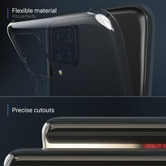 Moozy 360 grādu vāciņš saderīgs ar Samsung A12 telefona modeli. Plāns, caurspīdīgs silikona materiāla, abpusējas aizsardzības telefona vāciņš cena un informācija | Telefonu vāciņi, maciņi | 220.lv