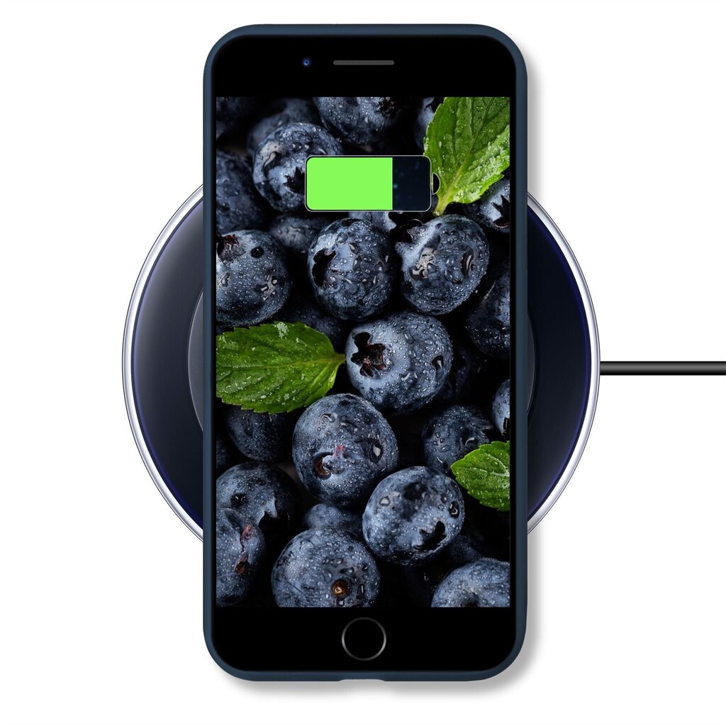 Moozy Lifestyle telefona vāciņš saderīgs ar iPhone SE 2020, iPhone 8 un iPhone 7 – augstvērtīga silikona apvalks ar matētu virsmu un mīkstu mikrošķiedras oderi, Pusnakts zils цена и информация | Telefonu vāciņi, maciņi | 220.lv