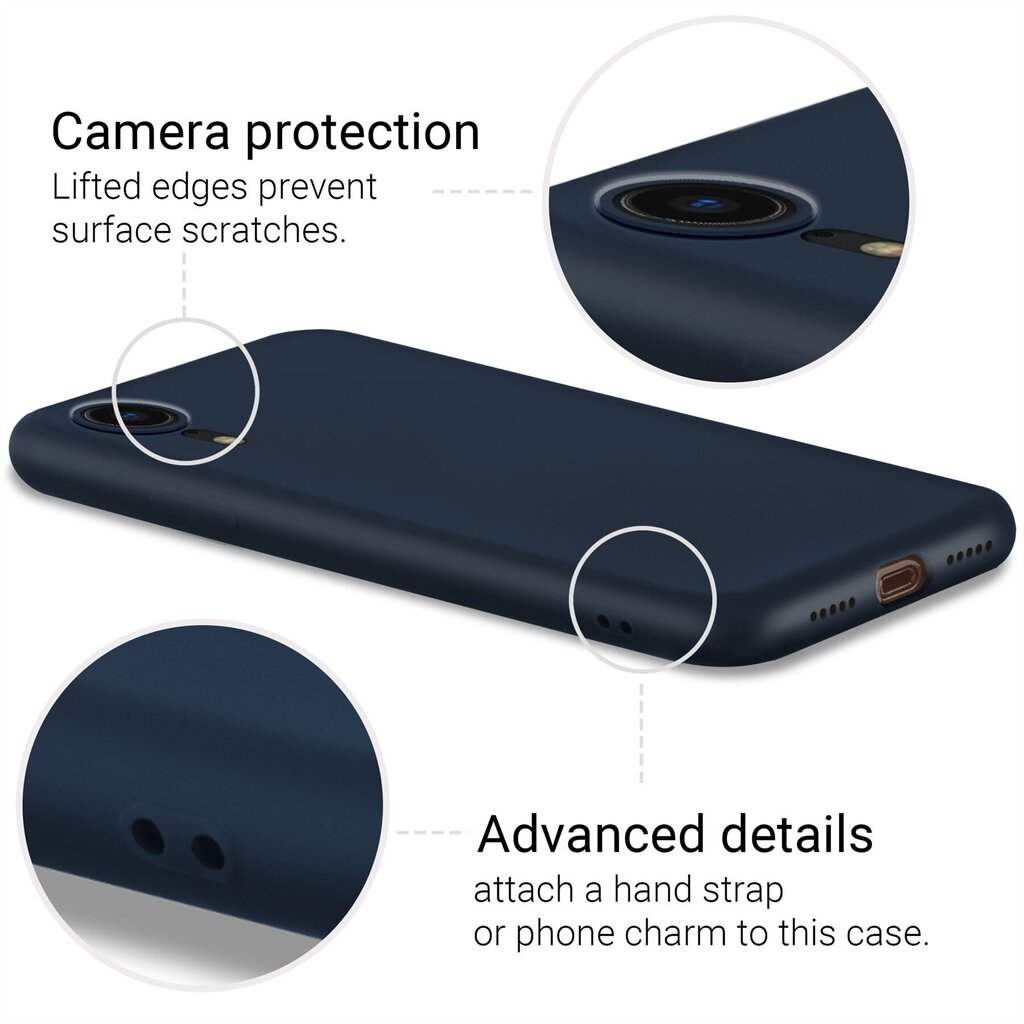 Moozy Lifestyle telefona vāciņš saderīgs ar iPhone XR – augstvērtīga silikona apvalks ar matētu virsmu un mīkstu mikrošķiedras oderi, Pusnakts zils цена и информация | Telefonu vāciņi, maciņi | 220.lv
