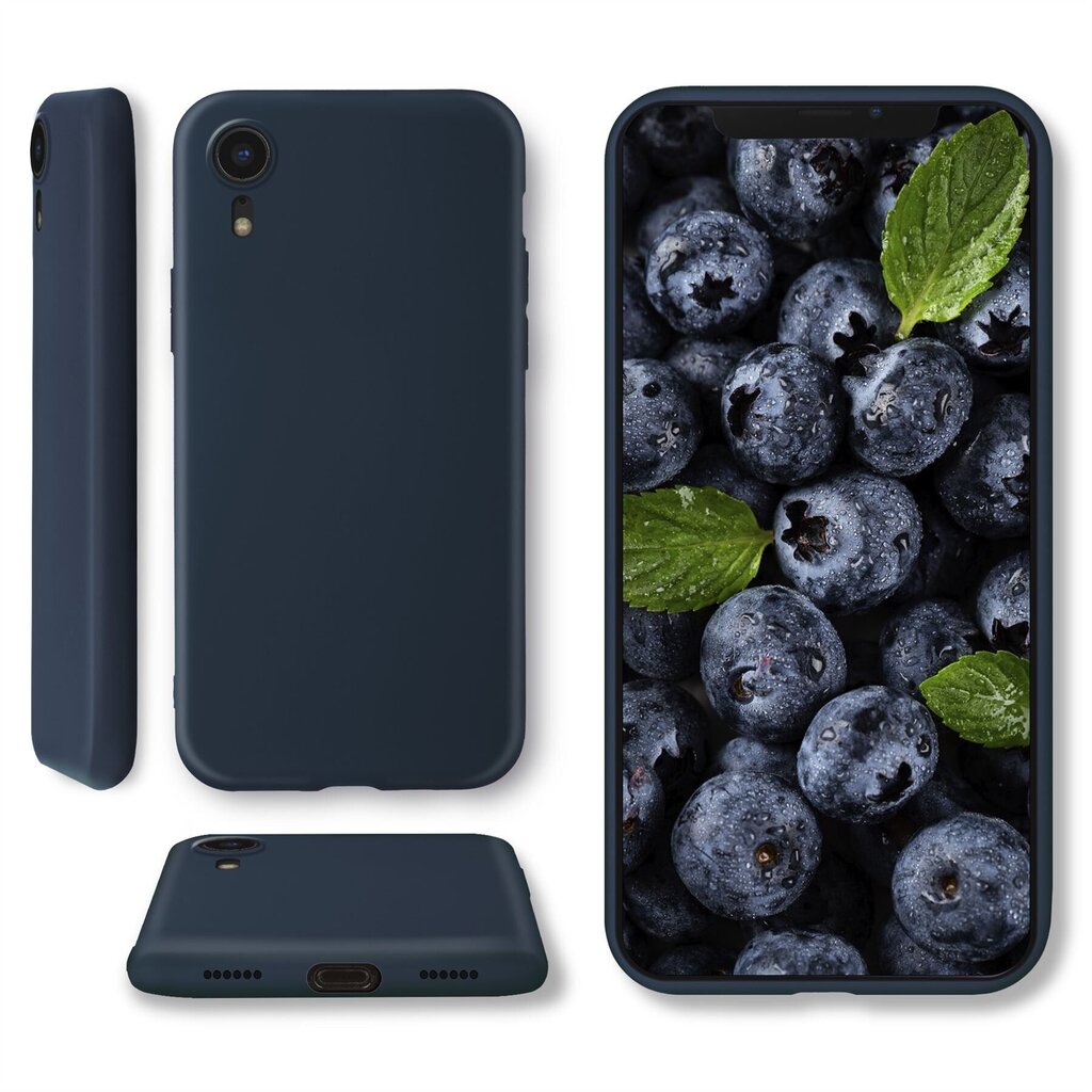 Moozy Lifestyle telefona vāciņš saderīgs ar iPhone XR – augstvērtīga silikona apvalks ar matētu virsmu un mīkstu mikrošķiedras oderi, Pusnakts zils cena un informācija | Telefonu vāciņi, maciņi | 220.lv