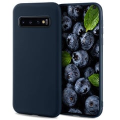 Moozy Lifestyle telefona vāciņš saderīgs ar Samsung S10 – augstvērtīga silikona apvalks ar matētu virsmu un mīkstu mikrošķiedras oderi, Pusnakts zils cena un informācija | Telefonu vāciņi, maciņi | 220.lv