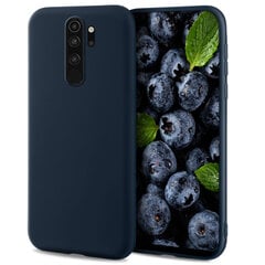 Moozy Lifestyle telefona vāciņš saderīgs ar Xiaomi Redmi Note 8 Pro – augstvērtīga silikona apvalks ar matētu virsmu un mīkstu mikrošķiedras oderi, Pusnakts zils цена и информация | Чехлы для телефонов | 220.lv