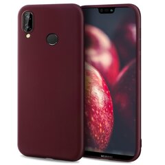 Силиконовый чехол Moozy Minimalist для Huawei P20 Lite, тонкий и матовый чехол из силикона TPU, винно-красный цена и информация | Чехлы для телефонов | 220.lv