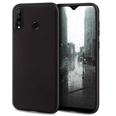 Силиконовый чехол Moozy Minimalist для Huawei P30 Lite, тонкий и матовый чехол из силикона TPU, черный цена и информация | Чехлы для телефонов | 220.lv