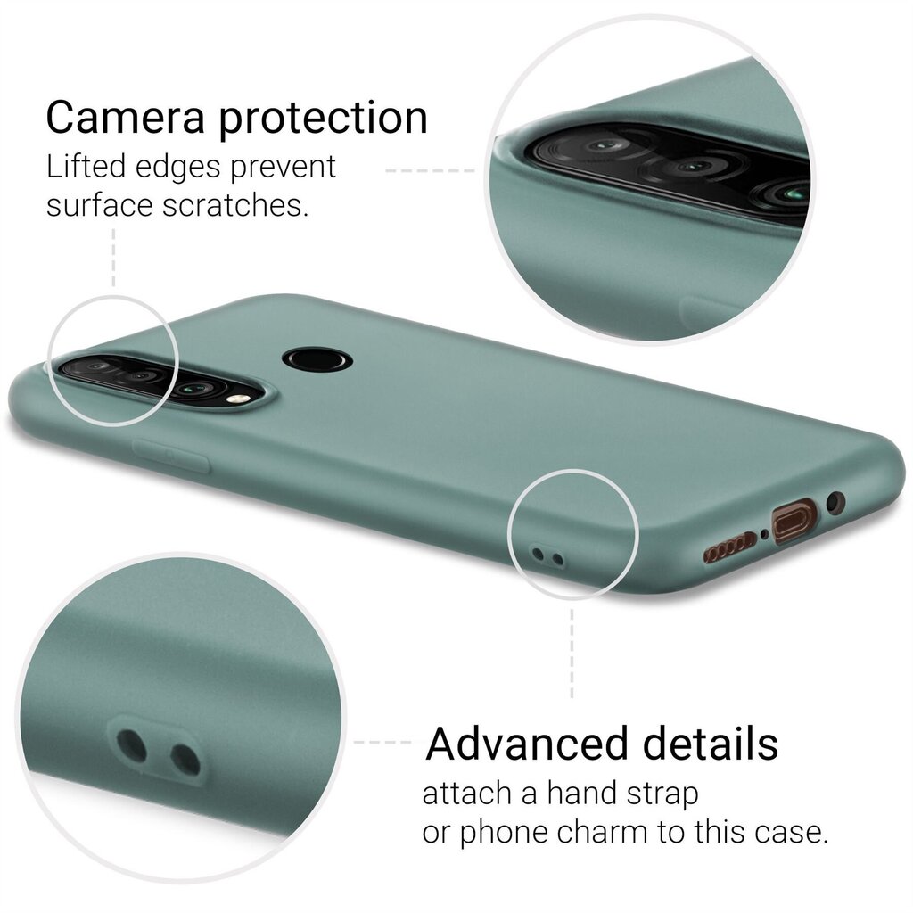 Moozy Minimalist plāns, matēts silikona vāciņš saderīgs ar Huawei P30 Lite telefona modeli, Pelēkzils cena un informācija | Telefonu vāciņi, maciņi | 220.lv