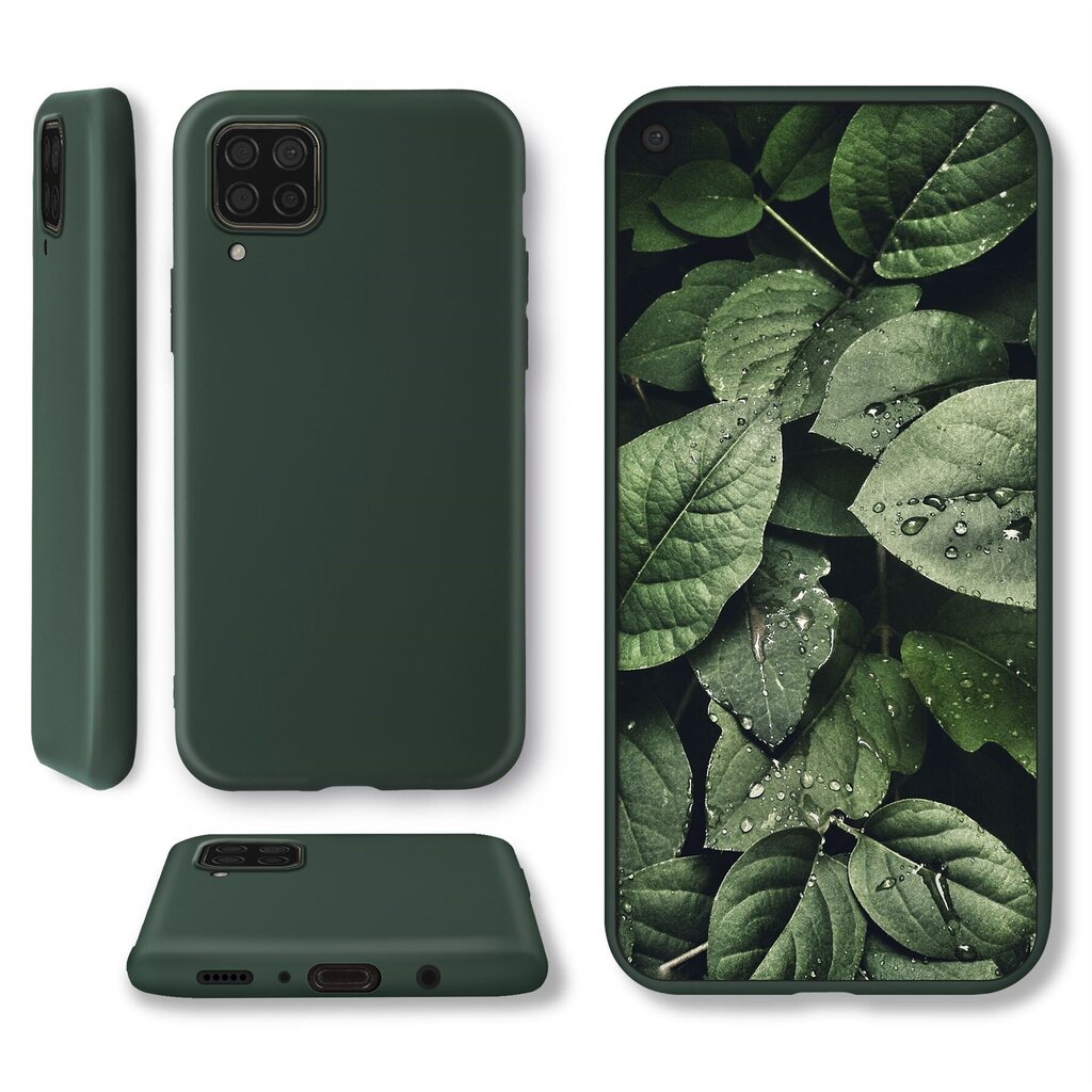 Moozy Minimalist plāns, matēts silikona vāciņš saderīgs ar Huawei P40 Lite telefona modeli, Tumši zaļš cena un informācija | Telefonu vāciņi, maciņi | 220.lv