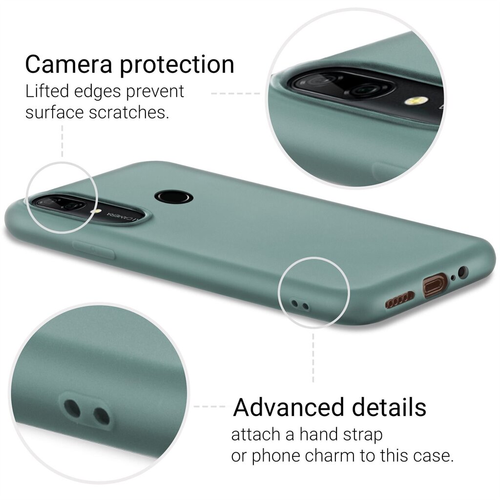Moozy Minimalist plāns, matēts silikona vāciņš saderīgs ar Huawei P Smart Z un Honor 9X telefona modeli, Pelēkzils cena un informācija | Telefonu vāciņi, maciņi | 220.lv