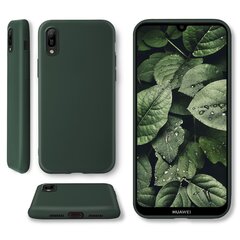 Moozy Minimalist plāns, matēts silikona vāciņš saderīgs ar Huawei Y6 2019 telefona modeli, Tumši zaļš cena un informācija | Telefonu vāciņi, maciņi | 220.lv