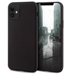 Moozy Minimalist plāns, matēts silikona vāciņš saderīgs ar iPhone 11 telefona modeli, Melns цена и информация | Чехлы для телефонов | 220.lv