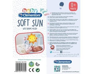 Miega rotaļlieta zīdaiņiem Clementoni, Saule cena un informācija | Rotaļlietas zīdaiņiem | 220.lv